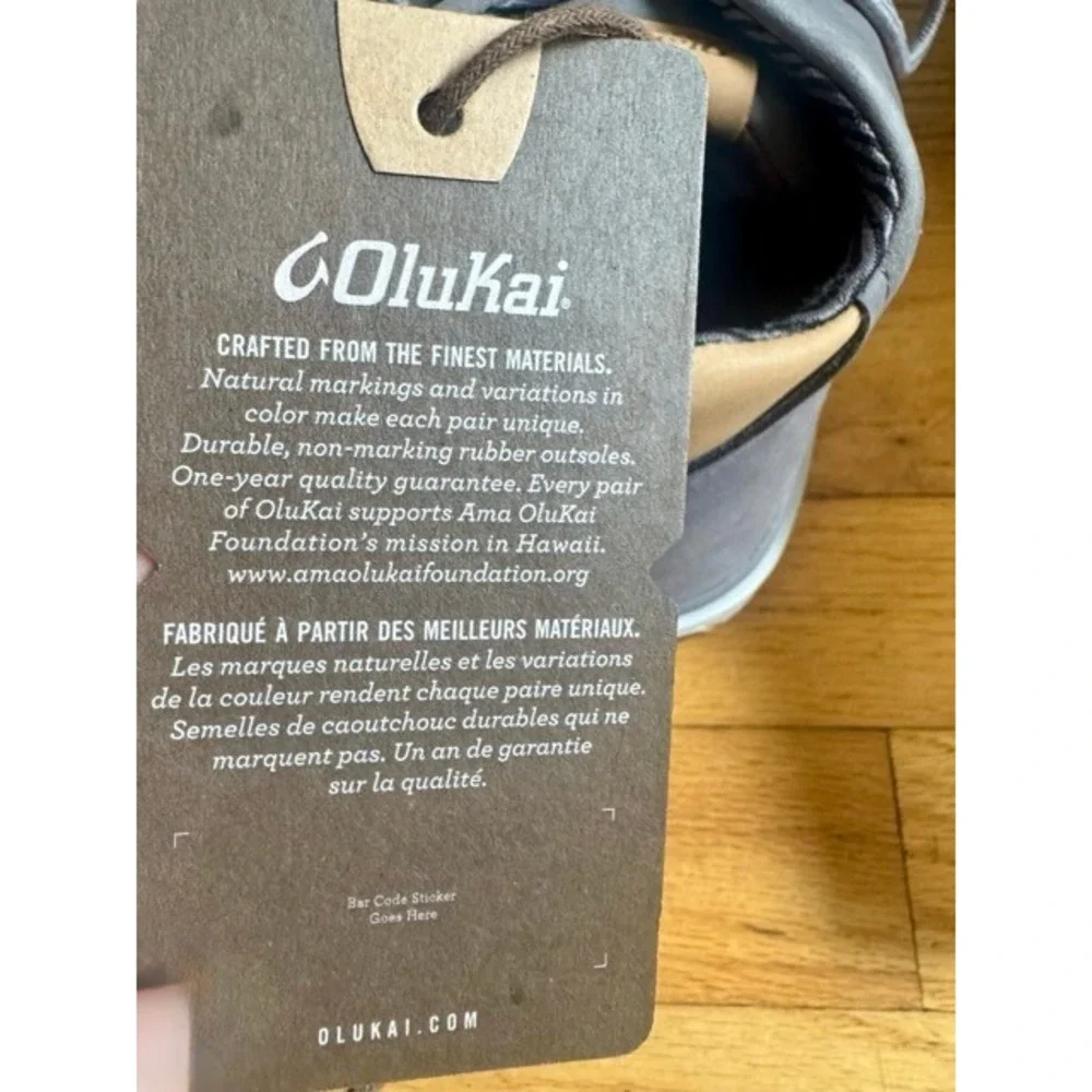 OluKai Papaku 'Ili Waterproof Leather Chukka Boots Graphite Gray Men's 10 NWT